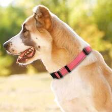 Reflective Dog Collar, Reflective Line Pet Dog Supplies, Pet Collar Neck Collar Neck Sleeve, Adjustable Size For Large, Medium And Small Dogs, Halloween, Christmas - Pink - View 7