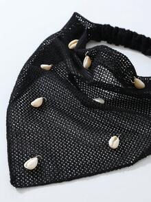 1件原創花卉圖案刺繡捲邊女用髮帶，適合日常穿著與度假 - 彩色 - 查看 8