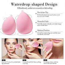1/5/10 Multi-Function Rose Color Makeup Tools, Mixing Foundation Makeup Tools, Toner/Cream/Powder Makeup Tools, Professional Beauty Care - Humid And Dry, Corrector Tools - Multicolor - View 4