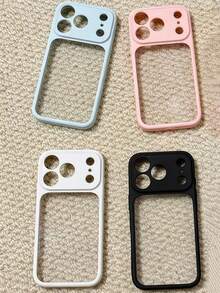 Nouvelle coque de téléphone intelligente, à la mode & mignonne, coque de protection, minimaliste créative personnalisée, matériau 3-en-1, épaissie 2,8 mm, couleur unie colorée, sensation premium mate et douce pour la peau, rose, bleu, noir, blanc, plaque arrière transparente, couverture complète anti-chute, compatible avec iPhone 11/12/13/14/15/16/17/17 Pro Max/17 Pro/12 Pro/12 Pro Max/13 Pro/13 Pro Max/14 Pro/14 Pro Max/15 Pro/15 Pro Max/16 Pro Max/16 Pro - Noir - Voir 9
