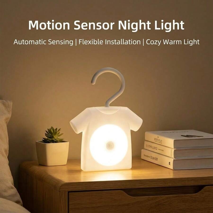 新款 LED 感應式智能小夜燈，電池供電，適用於浴室、床頭、房間、走廊、衣櫥及居家照明