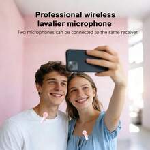 Wireless Lavalier Microphone, Plug And Play, Noise Cancelling Lapel Mic For IPhone/Android, Ideal For Vlog, Live Streaming, Interview - 查看 4