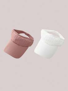 1/2/3Pcs Unisex Adjustable Sun Visor Hat, Casual Multifunctional Breathable Sun Protection Cap, Suitable For Daily Wear, Fashion & Versatile - Multicolor - View 31