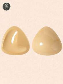 2pcs Double-Sided Adhesive Breast Pads, Lift And Support Chest, Suitable For Swimwear And Bikini, Reusable, Invisible And Seamless - Multicolor - View 16