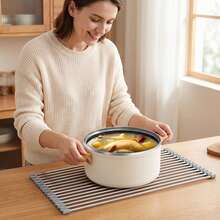 1pc Luxury Roll-Up Stainless Steel Dish Drying Rack - Space-Saving, Multi-Functional, Over-The-Sink Design, Portable, Rollable, Rust-Proof, Easy To Clean, Kitchen Sink Storage Rack, Tools And Mats - Perfect For Small Kitchens, Space-Saving Solution, Stylish Kitchenware, Compact Storage Rack, High-Quality Metal, Rust-Proof Material, Multi-Functional Tool, Home Cooks, Space-Conscious Users. Easter Gift, Mother's Day Gift - Multicolor - View 7