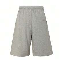 Pantalones cortos deportivos cómodos de tiro medio con cordón y estampado de letras Nike Sportswear para hombre, color gris humo claro - Gris ahumado claro - Ver 7