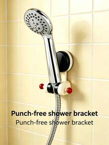 Suction Cup Drill-Free Detachable Shower Head Holder, Multi-Function Movable Rotating Shower Head Mount, Universal Bathroom Rack - Mobile Rotating Shower Head - View 4