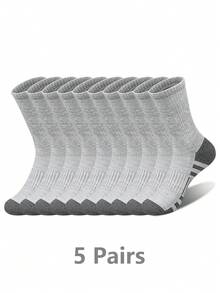 15 pares de calcetines deportivos profesionales de compresión de alta elasticidad hasta la pantorrilla, paquete múltiple, talón reforzado de color contrastante para mayor durabilidad, textura acanalada vertical 3D para soporte mejorado de las piernas, transpirables y que absorben la humedad, adecuados para baloncesto, trote, senderismo, desplazamientos, calcetines de entrenamiento para todas las estaciones - Multicolor - Ver 11