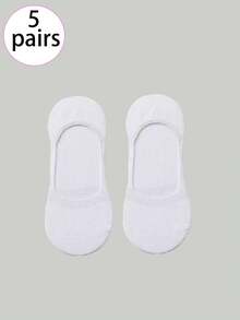 5 Pairs/10 Pairs Men's Boat Socks Summer Short Socks Fashionable Sweat-Absorbing Solid Color Invisible Socks - Multicolor - View 3