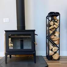 MOUGIGI Indoor Firewood Rack - Adjustable Storage Holder For Fireplace & Outdoor Fire Pits - Durable Welded Joint, Easy Assembly, Multi-Space Decorative & Functional Log Rack - Ideal Stove Accessories - Firewood Rack Number One - View 4