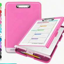 Clipboard With Metal Clip, Multi-Purpose Board, Suitable For Nurses, Teachers, Medical And Classroom,Back To School - Multi-colored Pink - View 2