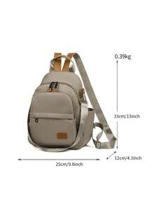 Nueva bolsa de cuna de moda de gran capacidad, mochila de unicolor, bolsa de almacenamiento multifuncional, bolsa de viaje para mamá, bolsa de hombro, - Multicolor - Ver 10