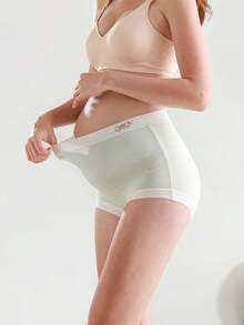 [4pcs/Pack]High Waist Maternity Panties For Early, Mid And Late Pregnancy, Belly Support, Color Block Letter Design, Comfortable Triangle Panties, Non-Binding - Multicolor - View 6