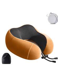 1/2pcs U-Shaped Memory Foam Neck Pillow, Multiple Options, Portable Travel Nap Pillow, Slow Rebound Neck Pillow, Office Nap Essential, Airplane Travel Neck Pillow, Detachable Machine Washable, With Storage Bag, Neck Support, Slow Rebound Support Travel Pillow - Multicolor - View 11