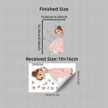 Lovely Little Girl PVC Wall Stickers Easy Install, Pretty Switch Decor For Kids Room & Kindergarten - Multicolor - View 14