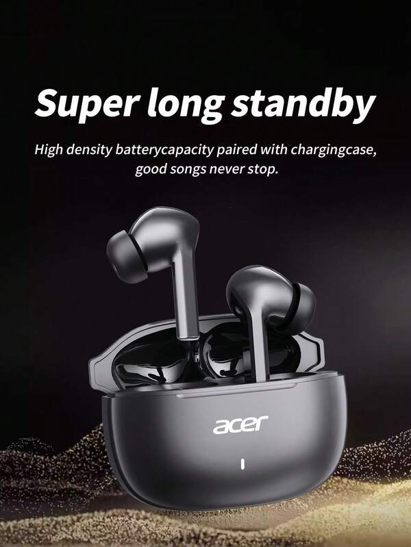 Acer OHR504 True Wireless Bluetooth Earbuds, 5.4 Chip, Low Latency Stable Connection, Powerful Sound Quality, 250mAh Charging Case, Game And Music Dual Mode One-Click Switch, Compatible With Android/IOS Systems.
