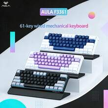 AULA F3361 Mechanical Keyboard Custom Hot Swappable 61 Key Blacklight Gaming Keyboard FN Multimedia Responsive Wired Keyboard For Mouse Office Home Laptop PC Esports Game - View 4