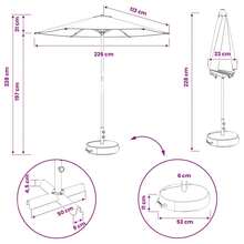 Crema Poliester Parasol de Jardin 230 x 230 cm Proteccion UV Proteccion Lluvia Manivela Jardin Terraza Balcon Patio Zona Exterior Proteccion Solar Terraza Balcon Jardin Patio Zona Exterior Proteccion UV Sombra Cortavientos Proteccion Lluvia Exterior Camping - B - Ver 8