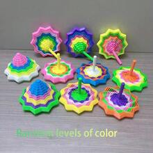 Radish Tower Illusion Stress-Relief Spiral Tower With Handle, Hypnotic Visual Effect, Perfect Visual Experience, Relieves Anxiety, Relaxes The Mood. Flexible Joints, Suitable For Holidays, Parties, And Creative Fun, Gift Filling Bag. - Multicolor - View 5