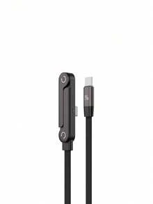 240W-65W 可折疊快充數據線，附可調節手機支架，雙 Type-C 與 USB-Type-C 超快充，彎頭接頭不擋手，相容 Apple 15-17 系列、S，雙 Type-C 接口，內建手機支架，公對公，適用車用與家用 - A - 查看 14
