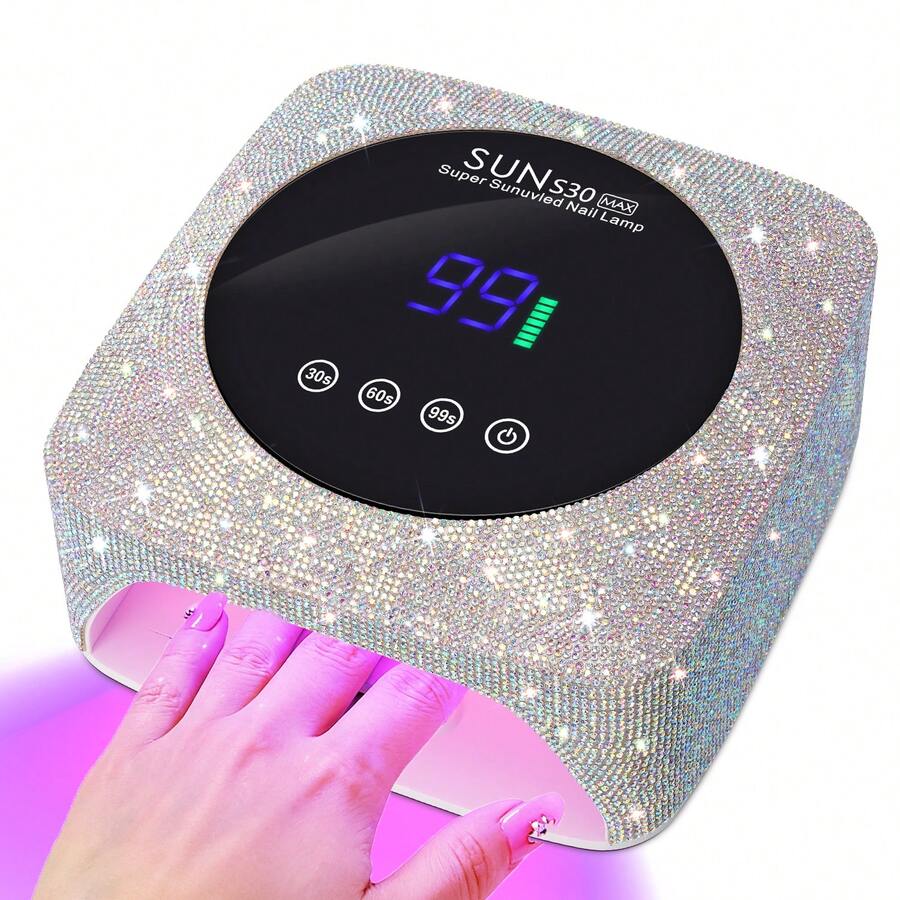 DianaBeauty مصباح أظافر LED UV قابل للشحن، تجفيف سريع لجميع أنواع الجل UV، مصباح تجفيف أظافر احترافي ب- 57 LED مع وظيفة الاستشعار، معدات صالون