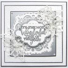 Christmas-Themed Blessing Art Words Metal Cutting Dies Suitable For Holiday Gift Decoration Cards, For Handmade Cards, Photo Albums, Scrapbook Decorations, Template Art Decoration - Metal Cutting Dies - View 5