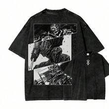 Camiseta Unisex  con Efecto Lavado6 - Negro - Ver 1