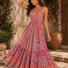Long Dress Costs Nude - Pink - View 3