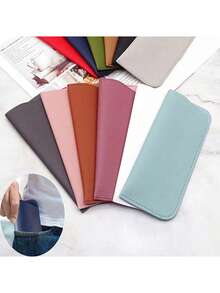 1/2/4pcs Portable Soft PU Leather Women's Fashion Glasses Case, Glasses Storage Bag, Women's Fashion Glasses Protective Bag, Vacation Essential Glasses Case, Minimalist Fashion Glasses Protective Box, Reading Glasses Storage Bag, Glasses Accessories - View 2
