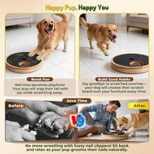 1‑Pack Dog Nail Scratch Board, Reusable Pet Paw File Scratch Pad Featuring Built‑In Treat Storage Compartment, Practical Household Training Tool For Puppy Nail Grinding, Trimming And Scratch‑Behavior Guidance - View 6