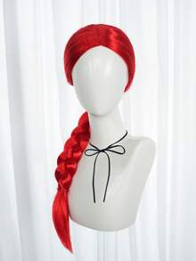 Halloween Cosplay Wig Set – Single Braided Ponytail Wig (Black, Red, White); Includes Styles For Witches, Princesses, And Cowgirls; Perfect For Holiday Costume Parties. - Multicolor - View 12