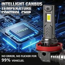 S&D H11 LED 車頭燈 Canbus HB3 9005 HB4 9006 LED 霧燈 汽車用 40000LM 60W 6000K 自動駕駛燈 - A - 查看 6