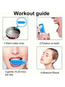 1pc Silicone Chewing Trainer, Designed For Facial And Oral Training, Suitable For Sensory Development - Helps With Oral Exercise And Relieving Tension - Multicolor - View 4