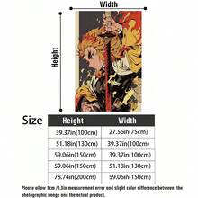 Flame Hashira Rengoku Kyojuro Flannel Blanket Demon Slayer Anime Character Plush Throw Blanket For Couch Bedroom Travel - Colour 1 - View 5
