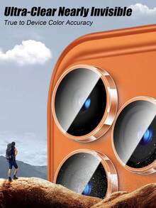3pcs High Definition Camera Lens Protector Film, Compatible With IPhone 17 Pro Max/17 Pro/17/16 Pro Max/16 Plus/16/15 Pro Max/14/13/12/11, Crystal Clear Lens Cover, Ultra-Thin Protection, Scratch-Resistant, Wear-Resistant, Shock-Proof Design - Clear - View 3