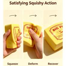 1PC Soft And Large Butter-Like Stress Relief Block, Squishy Toy, Suitable For Relieving Anxiety, Improving Focus And Providing Pressure Release Effect, Sensory Squeeze Toy-Anxiety Relief Fingertip Toy, Suitable For Classroom-Office-Home Room Decor-Holiday Gift-Toys For Boys And Girls. Squishy - Multicolor - View 11