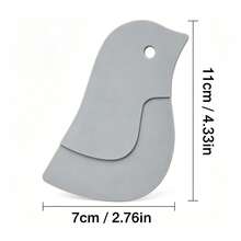 Penguin Soft Scraper Oil Board, Household Kitchen Grease Scraper, Baking Kitchen Small Tool - Grey - View 2