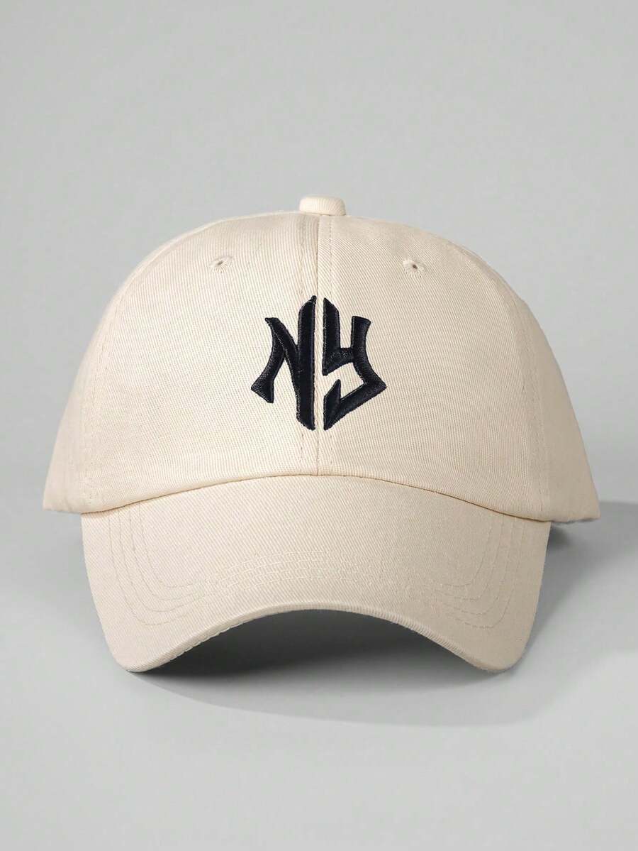 1件戶外可調節防曬刺繡字母棒球帽，適合春秋季節
