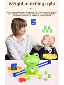 Toddler Math Enlightenment Frog Balance Scale Toy, Number Addition And Subtraction Matching Cognitive Teaching Aid, 3D Number Weights With Learning Cards, Children's Weight Balance Cognitive Parent-Child Interactive Educational Game - Multicolor - View 9