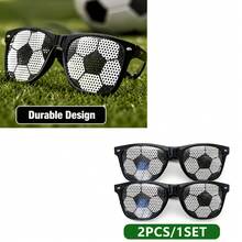 2 piezas de gafas de moda con patrón de balón de fútbol, accesorios de cabina fotográfica para fiesta de aficionados al fútbol, decoración y regalos para fiesta de visualización de la Copa del Mundo - Multicolor - Ver 5