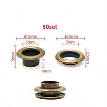 10/30/50 Set Metal Eyelet With Washer Grommet Ring Air Hole Rivet For Leather Bag Shoes Belt Cap Clothes - A - View 16