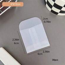 Fundas de velum translúcido para tarjetas, bolsas de protección para archivos y fotos, sobres impermeables, portatarjetas transparentes, fundas protectoras para fotocards - Esmerilado transparente - Ver 18