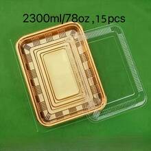 10/15 PIEZAS Contenedores de Alimentos Rectangulares Multicolor con Tapas Transparentes - Gran Capacidad, a Prueba de Fugas y Apilables, Adecuados para Bandejas de Queso, Aperitivos, Verduras - Cajas para Llevar Bandejas de Frutas Adecuadas para Cenas, Cumpleaños y Festivales - Multicolor - Ver 21