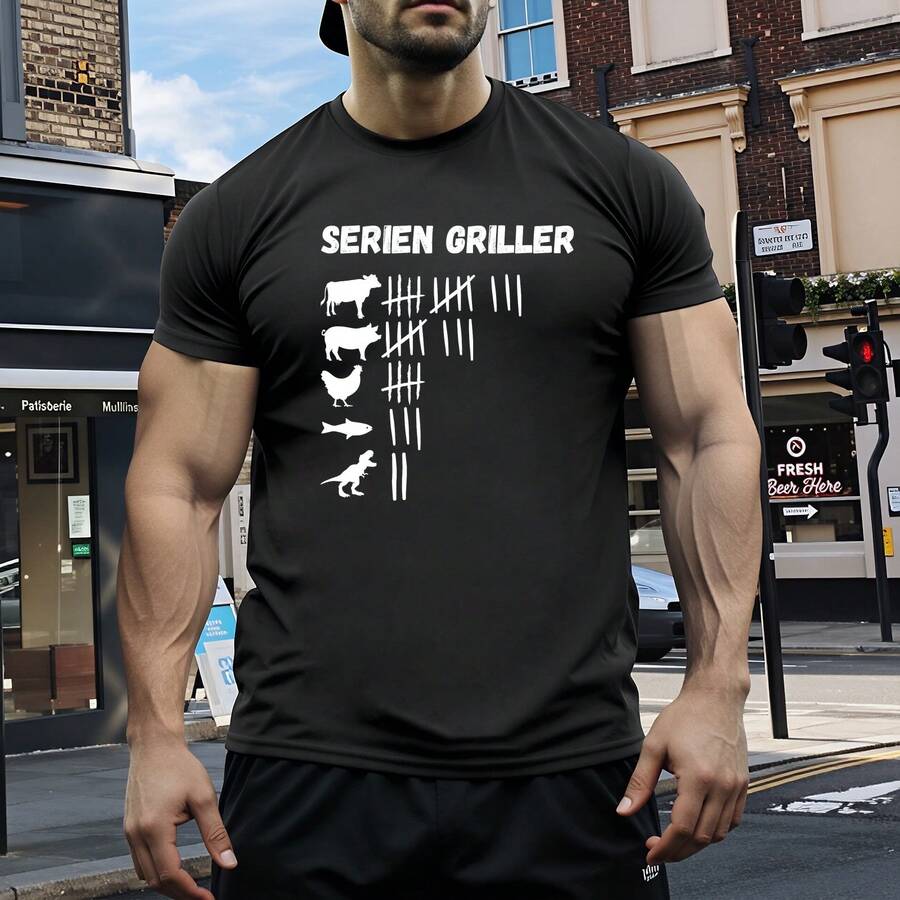 Ich marschiere, dass ich marschieren muss – galizische Sprüche T-Shirt Lustiges Herren T-Shirt, lässiges Männer T-Shirt, Herren-Oberteile, Herrenbekleidung - Schwarz - Übersicht 1