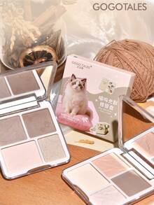 GOGO TALES Meow Light & Shadow 4-Color Contour Palette, Matte Shades For Cheek Contouring, Nose Shadowing And Facial Shading, Creates Highlighting Effect, All-In-One Contour And Highlighter Palette, Suitable For Beginners GOGOTALES - #G01 Warm Palette - View 10