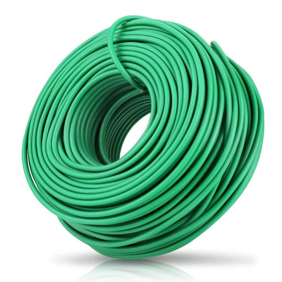 100 Feet Green Soft Twist Garden Tie For Supporting Climbing Plants, Tomatoes And Vegetables, Flexible Plant Binding Tape With 2.5mm Diameter - 100feet - View 1