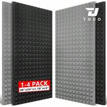 TOUO 聲學泡沫吸音板 47.2"X23.6"X2"/1.18" 降噪牆面吸音板 適用於工作室、辦公室、遊戲室、播客空間 高密度隔音板 1–4 片 8 色 - 彩色 - 查看 2