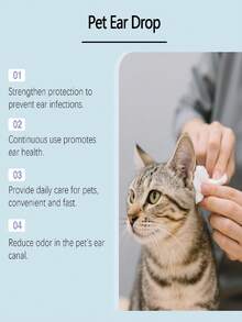 Pet Ear Drops For Cats And Dogs, Gentle Ear Canal Cleaner And Nourishing Ear Care Drops - Multicolor - View 5