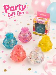 Colorful Bun-Shaped Squishy Toy Set, Bubble Cube And Glitter Money Bag Squeeze Toys, Soft Sensory Touch, Stress Relief Fidget Toys For Kids And Teens, Gift Bags, Party Prizes, School Rewards, Travel Play And Sharing - Multicolor - View 3
