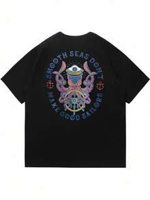 Men T-Shirts - 黑色 - 查看 3